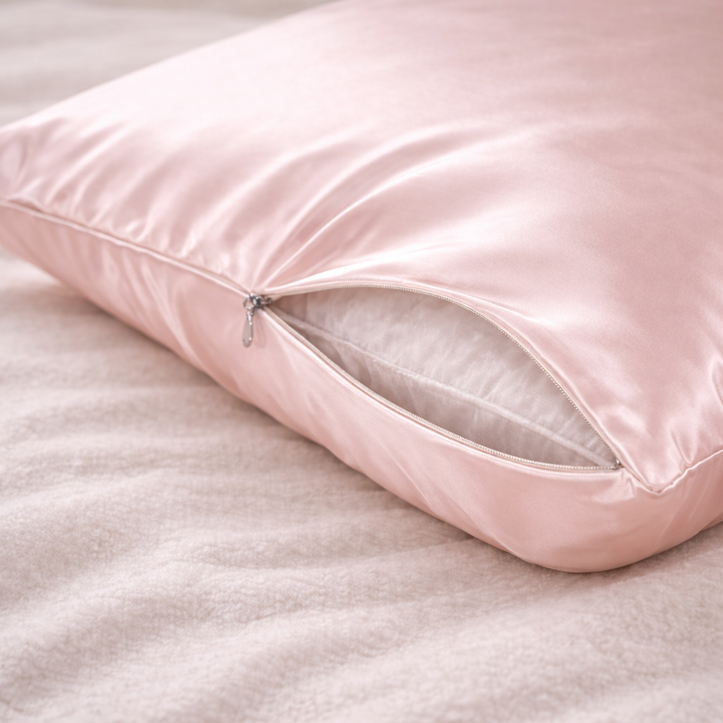 Premium 22-Momme Pure Silk Pillowcase | Pink
