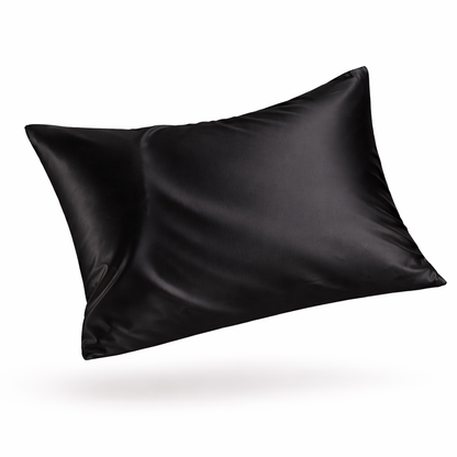 Premium 22-Momme Pure Silk Pillowcase | Black