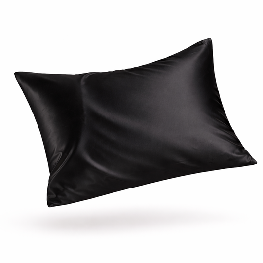 Premium 22-Momme Pure Silk Pillowcase | Black
