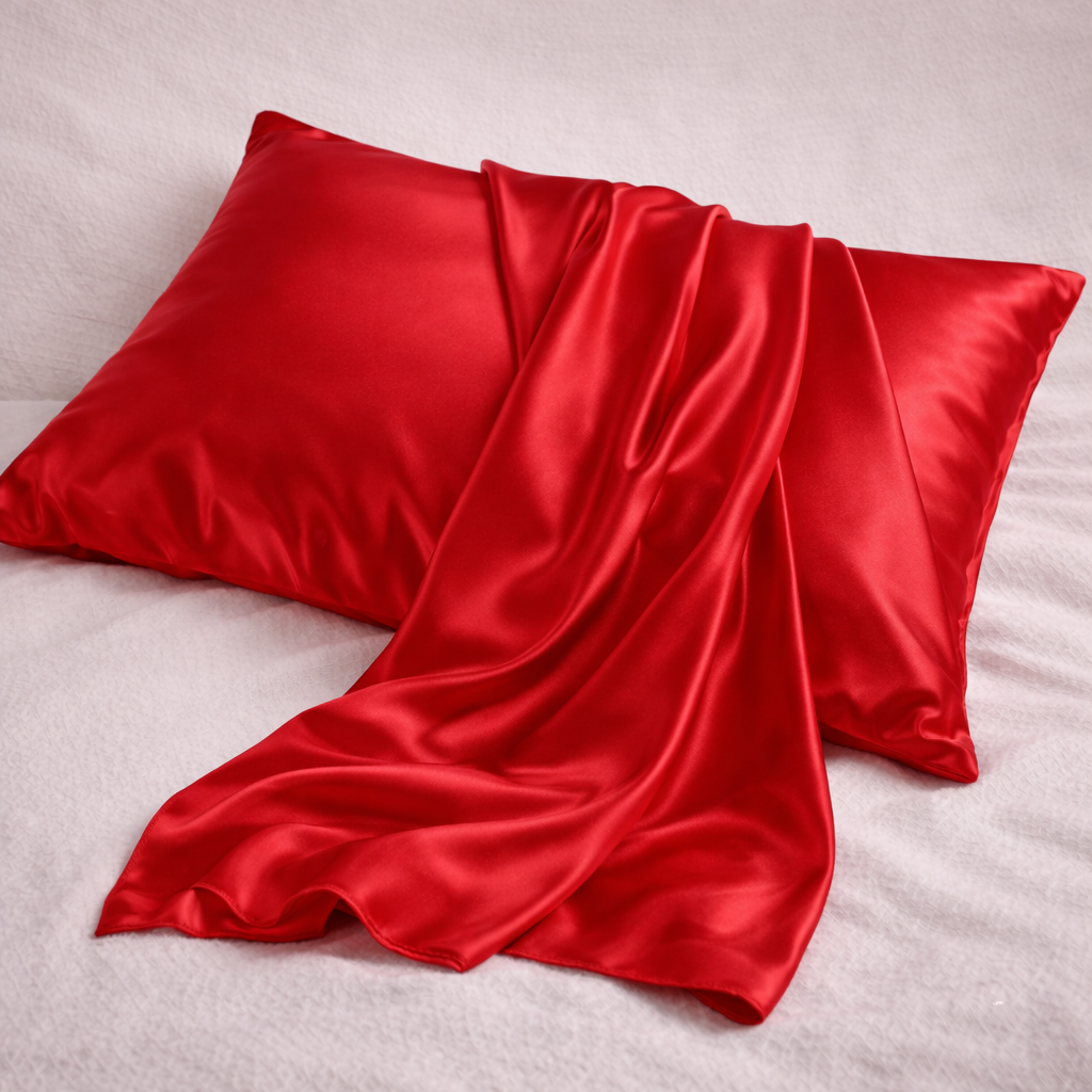 Premium 22-Momme Pure Silk Pillowcase | Red