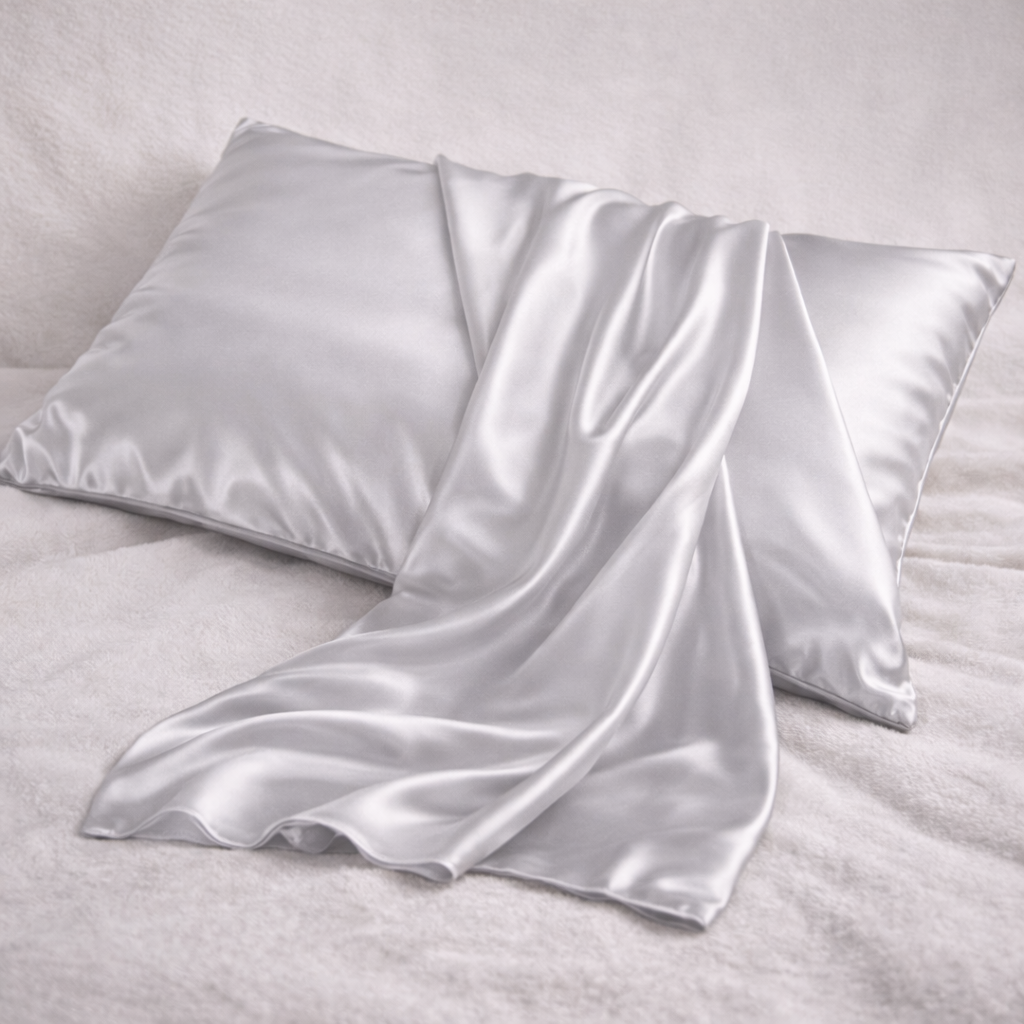 Premium 22-Momme Pure Silk Pillowcase | Silver