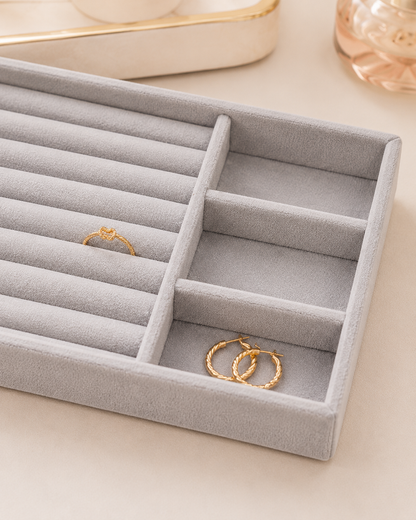 Elara Velvet Jewellery Organiser Tray