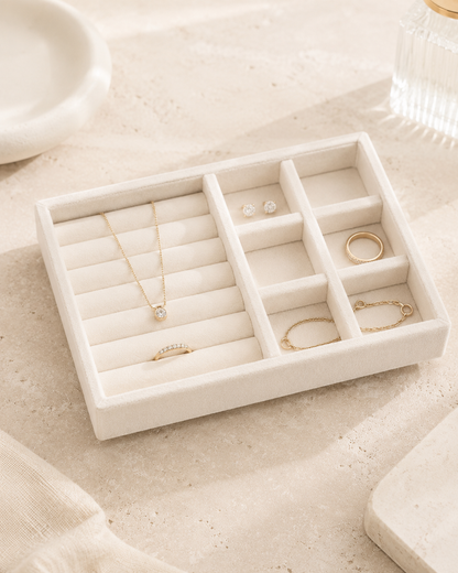 Elara Velvet Jewellery Organiser Tray