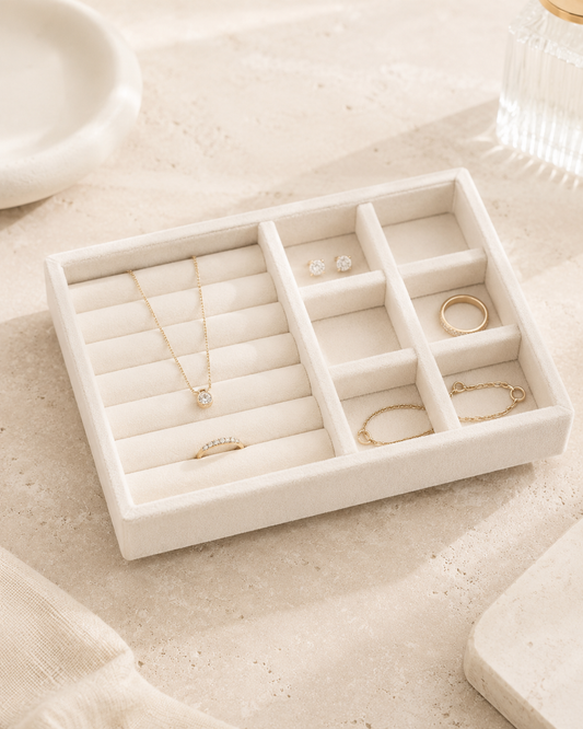 Elara Velvet Jewellery Organiser Tray