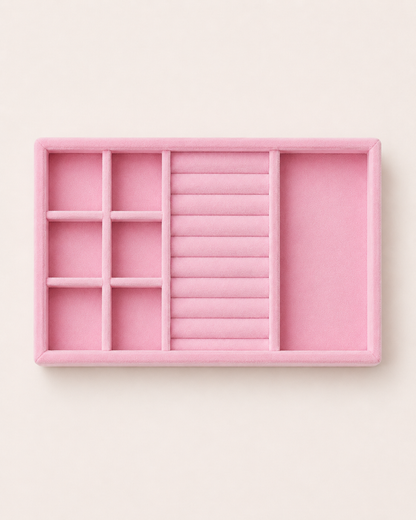 Elara Velvet Jewellery Organiser Tray